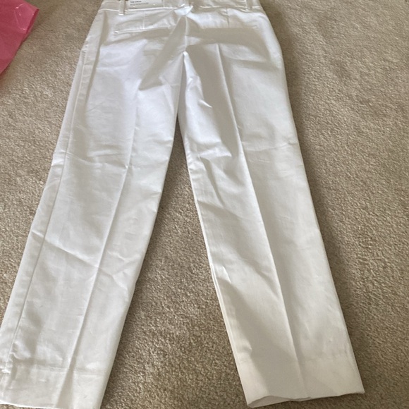 NWT white Ann Taylor mid rise the crop pants size zero - Picture 6 of 7